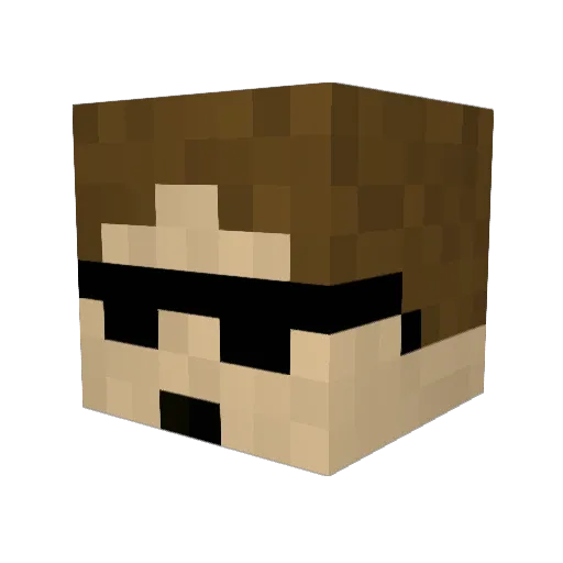 Explodalrus Minecraft avatar head, 3D render