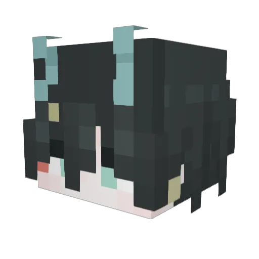 ExplodeXiaobai Minecraft avatar head, 3D render