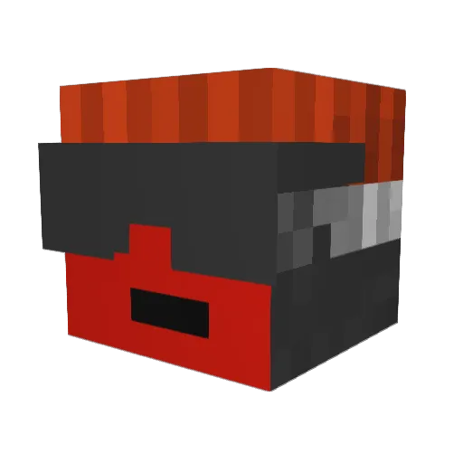 ExplodedNuke Minecraft avatar head, 3D render