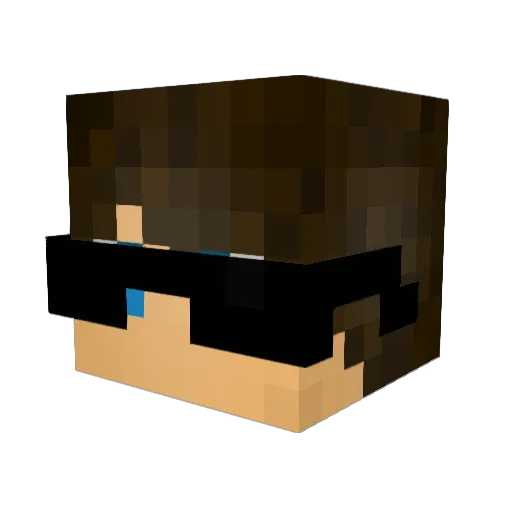 ExplodedPancake Minecraft avatar head, 3D render