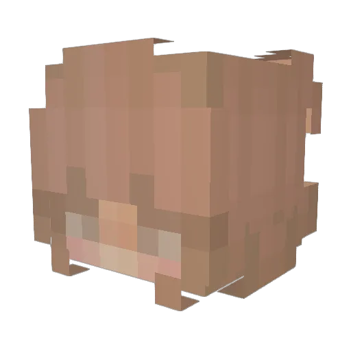 Exploding_Steve Minecraft avatar head, 3D render