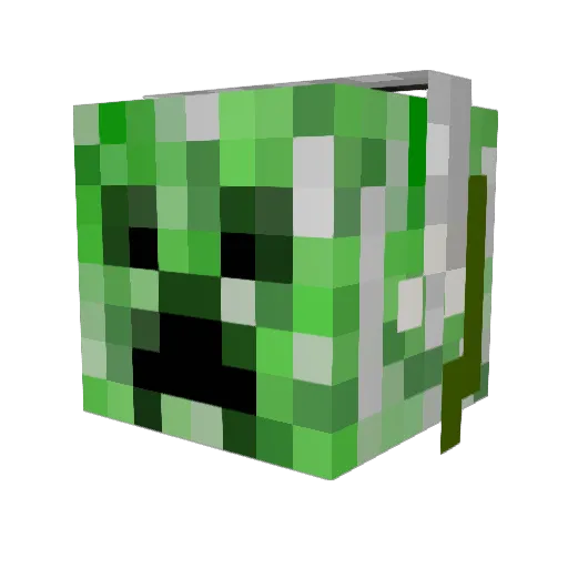 Explodingsound Minecraft avatar head, 3D render