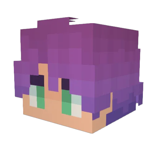 Explorateur__ Minecraft avatar head, 3D render