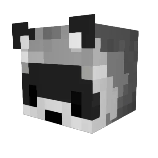Explosed Minecraft avatar head, 3D render