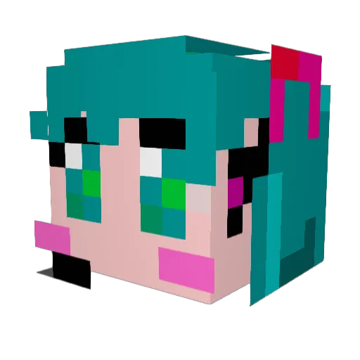 Explosif Minecraft avatar head, 3D render
