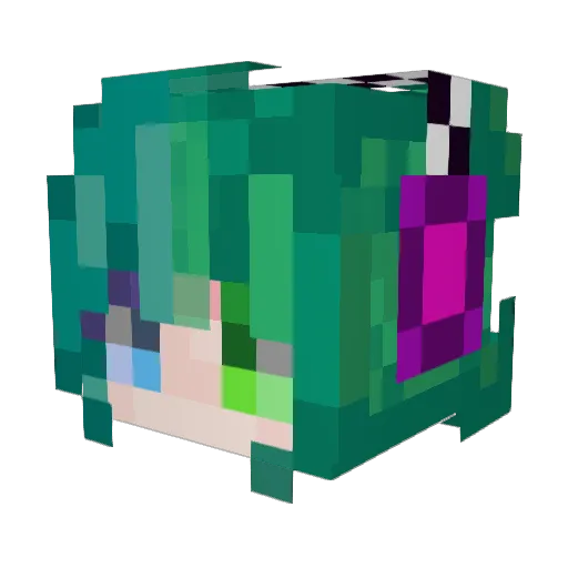 Explosion0827 Minecraft avatar head, 3D render