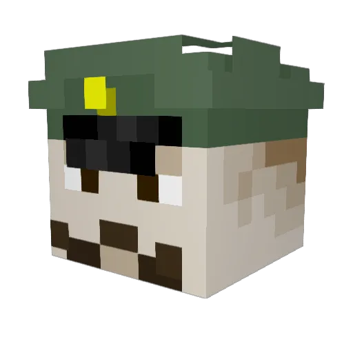 ExplosiveC294 Minecraft avatar head, 3D render