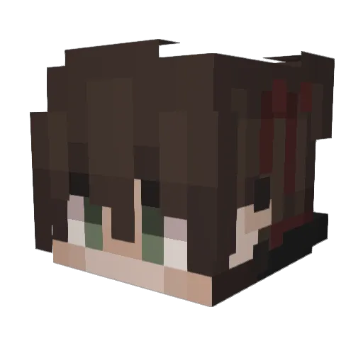 Exploslon Minecraft avatar head, 3D render
