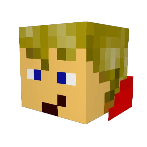 Explozion88 Minecraft avatar head, 3D render