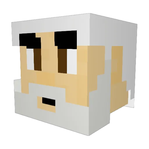 Expolater Minecraft avatar head, 3D render