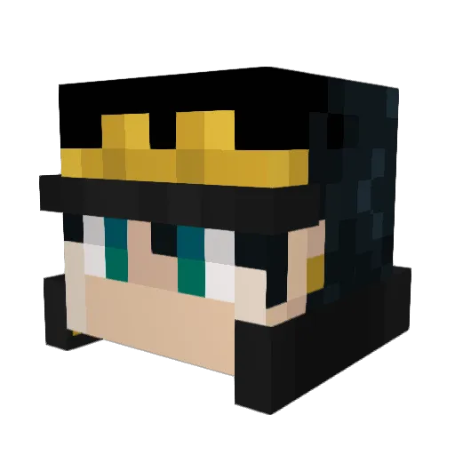 Exponentpie Minecraft avatar head, 3D render