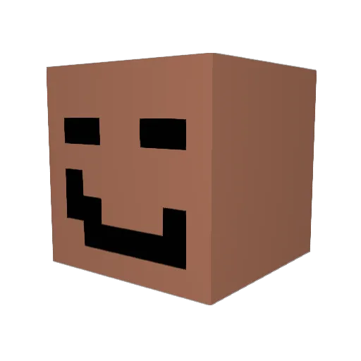 Export09 Minecraft avatar head, 3D render