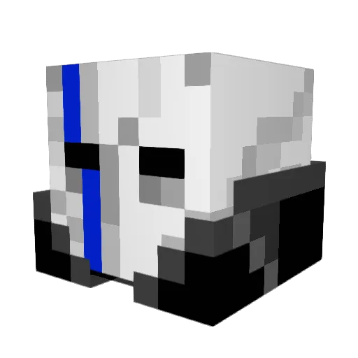 Exposedd Minecraft avatar head, 3D render