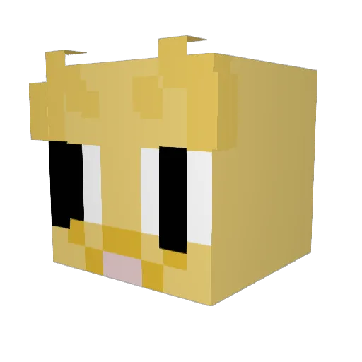 Exposion_kitty Minecraft avatar head, 3D render