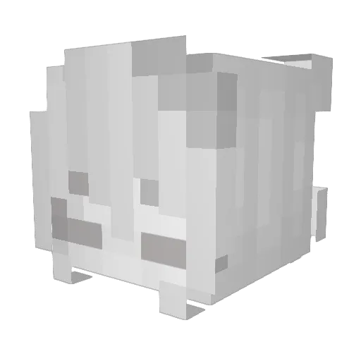 Exposite Minecraft avatar head, 3D render