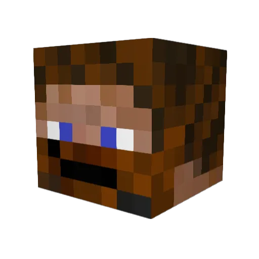 Exprecon Minecraft avatar head, 3D render