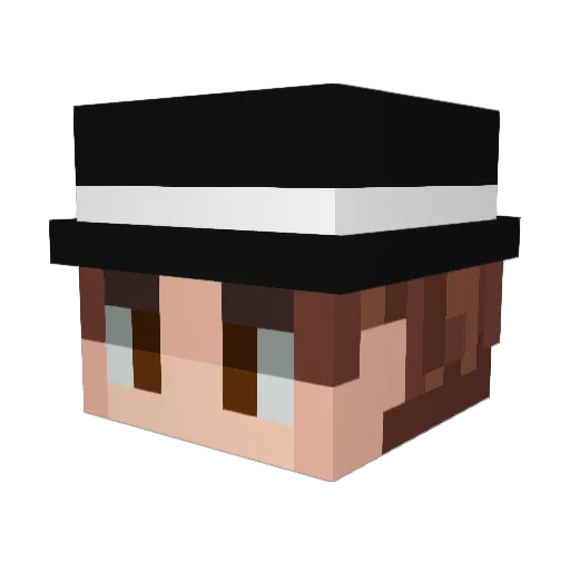 Expulsado Minecraft avatar head, 3D render