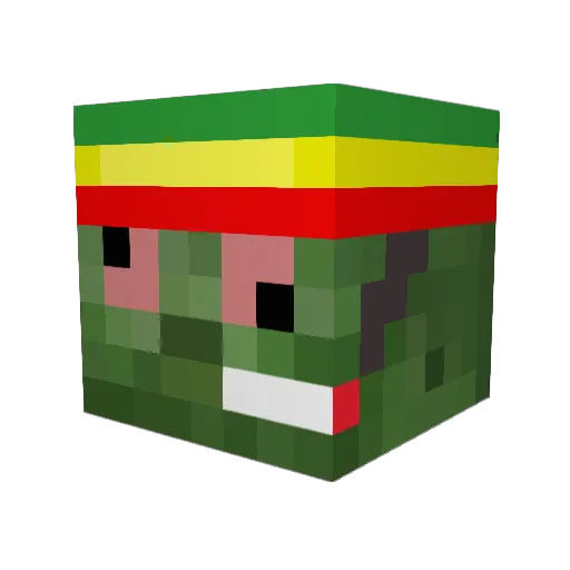 Expunkitajo Minecraft avatar head, 3D render