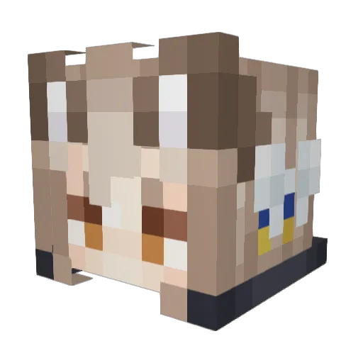 Expurgati0n Minecraft avatar head, 3D render