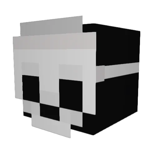 Exqleto Minecraft avatar head, 3D render