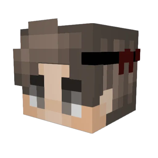 Exscars Minecraft avatar head, 3D render