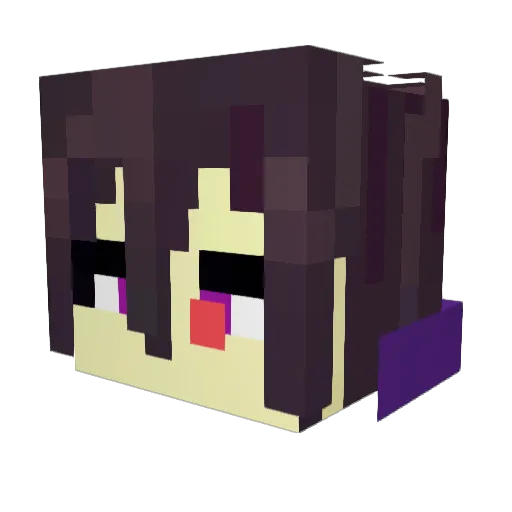 Exshenorated Minecraft avatar head, 3D render