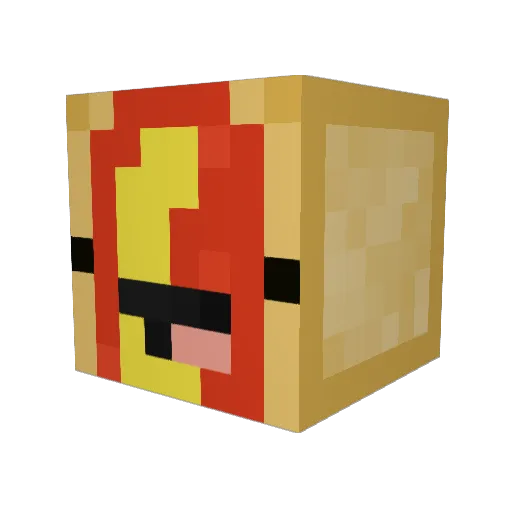 Exslavier Minecraft avatar head, 3D render