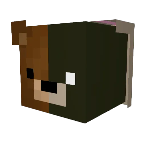 Exspirare Minecraft avatar head, 3D render