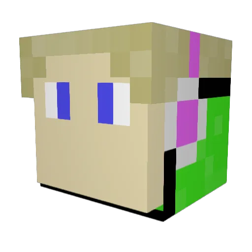 Exsuper21 Minecraft avatar head, 3D render