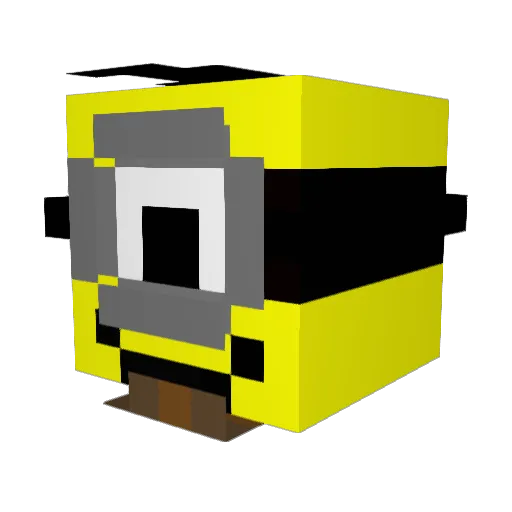 Exsweight Minecraft avatar head, 3D render