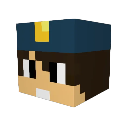 Ext_Ares Minecraft avatar head, 3D render