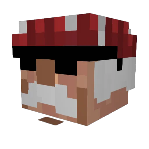 Extarzion Minecraft avatar head, 3D render