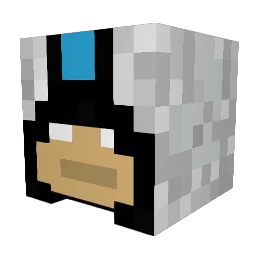 Extaziix Minecraft avatar head, 3D render