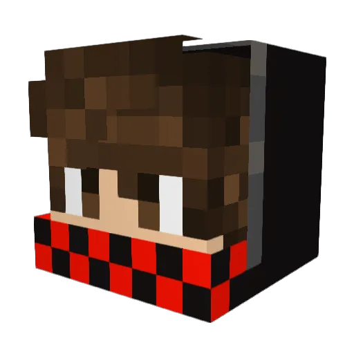 Extbh_ Minecraft avatar head, 3D render