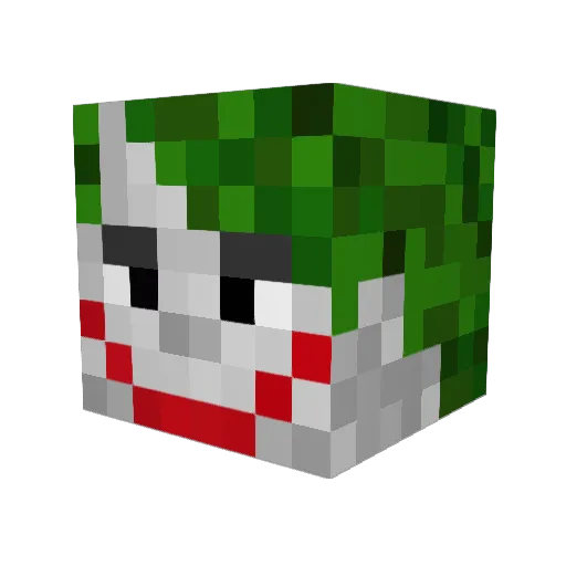 Extecute Minecraft avatar head, 3D render