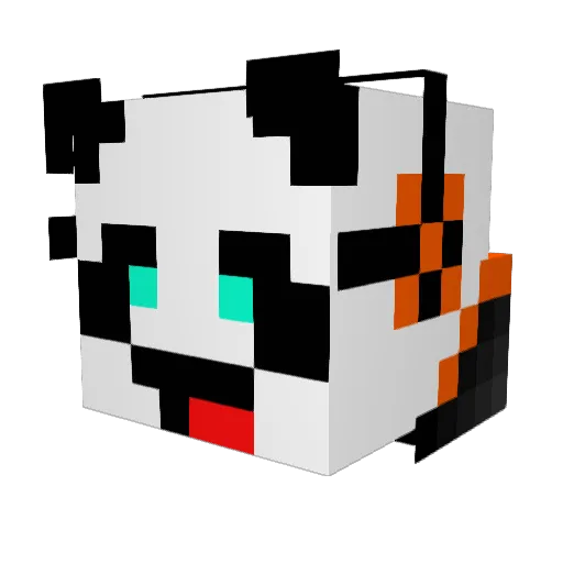Extendinq Minecraft avatar head, 3D render