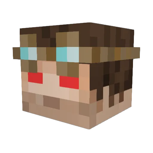 ExterminadorGT Minecraft avatar head, 3D render