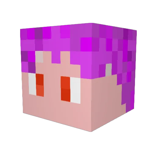 Exthird Minecraft avatar head, 3D render
