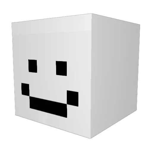 Exthrical Minecraft avatar head, 3D render