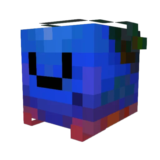 Extie Minecraft avatar head, 3D render