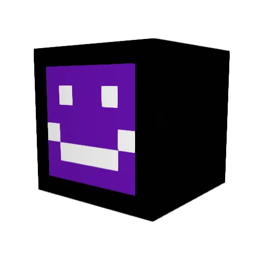 Extortion Minecraft avatar head, 3D render