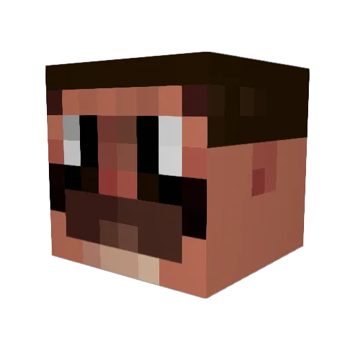 ExtrEmQ Minecraft avatar head, 3D render
