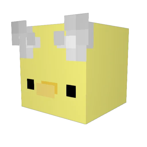 ExtraBuns Minecraft avatar head, 3D render
