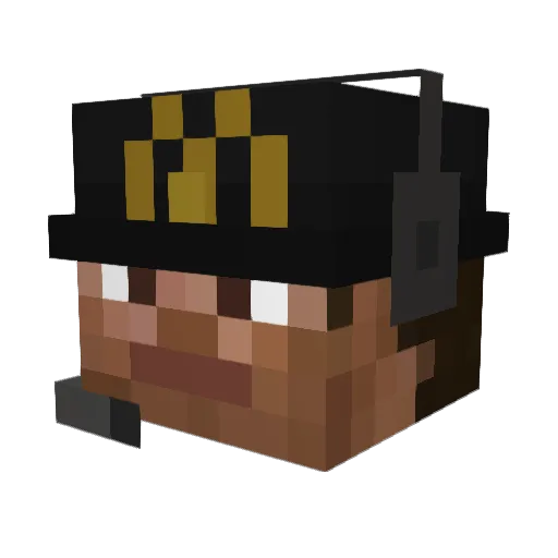 ExtraCookieez Minecraft avatar head, 3D render