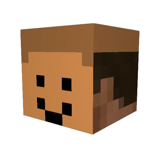 ExtraEvilTomato Minecraft avatar head, 3D render