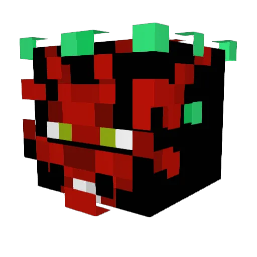 ExtraEyeDrops Minecraft avatar head, 3D render