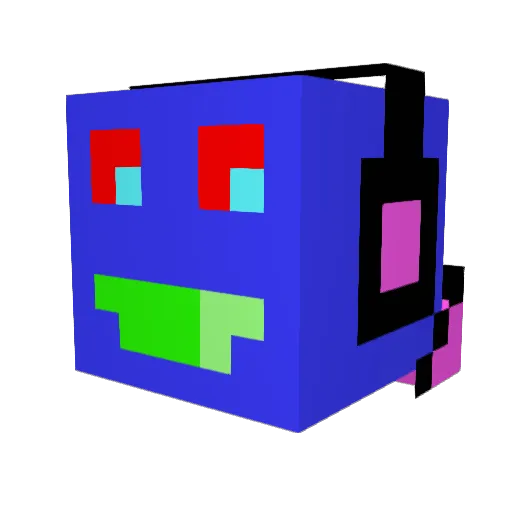 ExtraFun4 Minecraft avatar head, 3D render