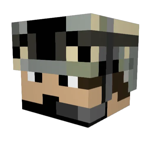 ExtraGoodness Minecraft avatar head, 3D render