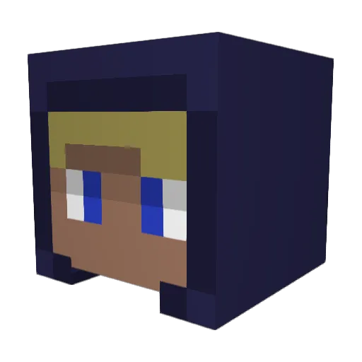 ExtraGopnik Minecraft avatar head, 3D render