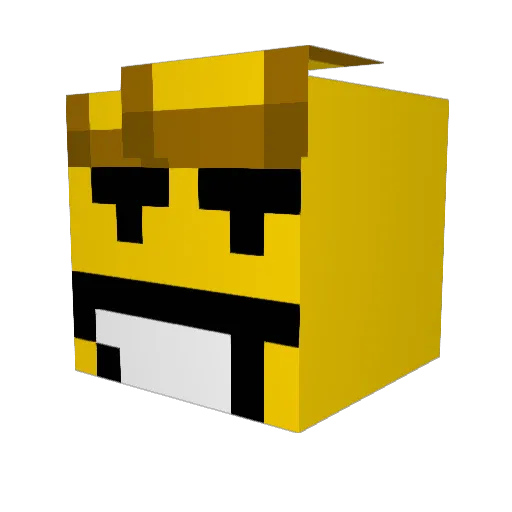 ExtraHeight Minecraft avatar head, 3D render